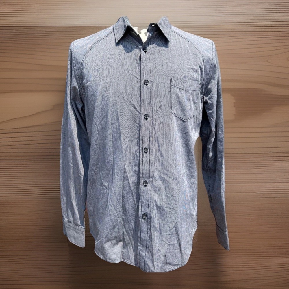 Howe Button Down Shirt Mens Large Blue Micro Stripe Creative Workforce Workwear